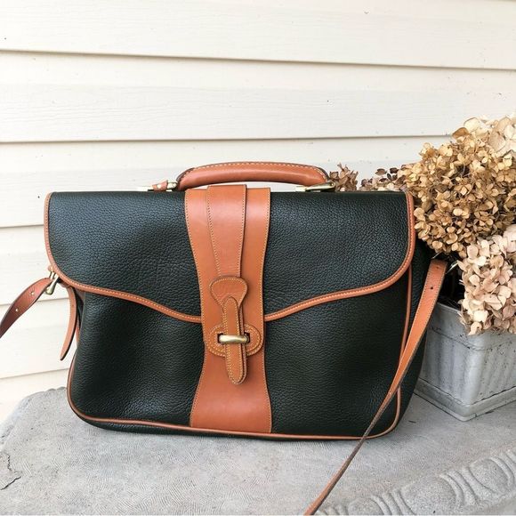 Dooney & Bourke Bags Vintage Dooney Bourke Green Tan All Weather